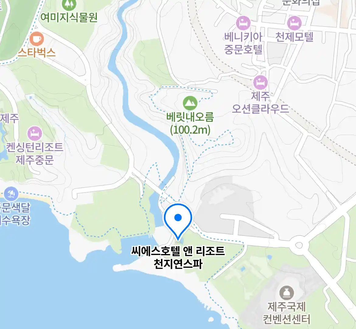 씨에스호텔 앤 리조트 천지연스파 위치