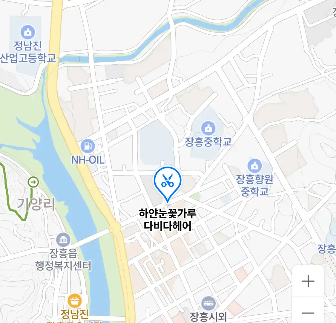 하얀눈꽃가루 다비다헤어 위치