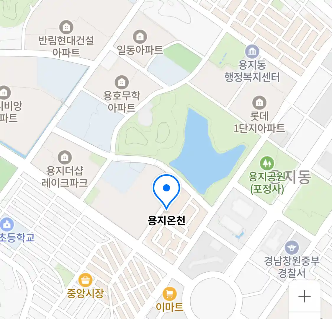 용지온천 지도