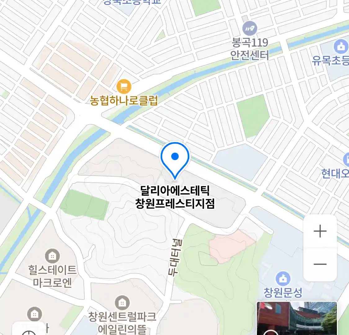 달리아에스테틱 창원프레스티지점 위치