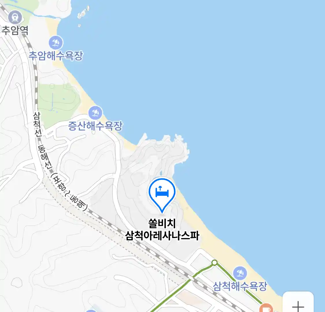 쏠비치 삼척아레사나스파 위치