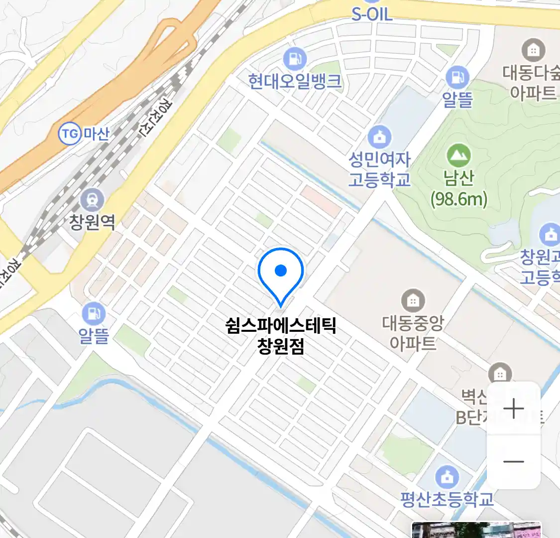 쉼스파에스테틱 창원점 위치