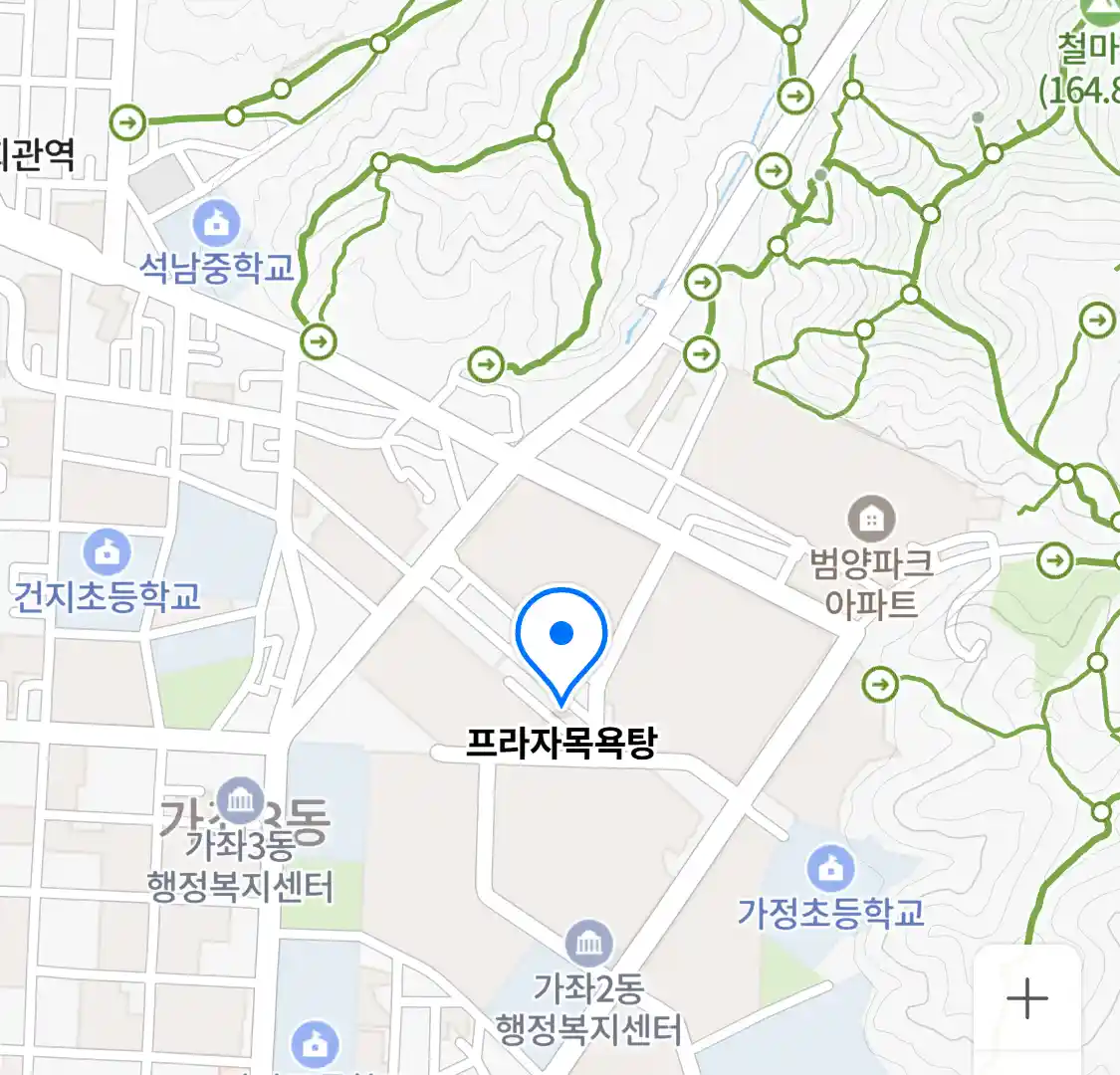 프라자목욕탕 위치