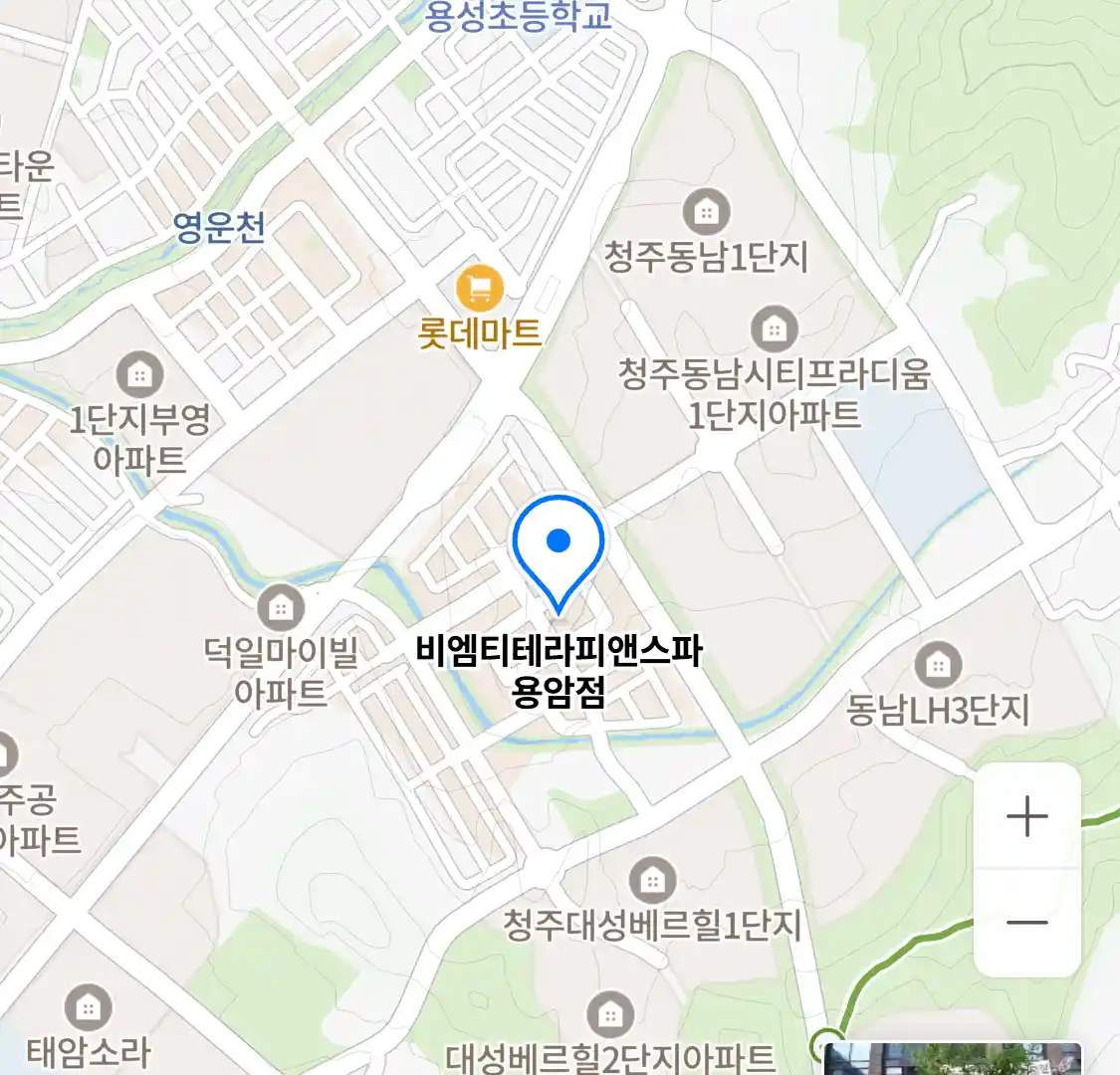 비엠티테라피앤스파 용암점 지도