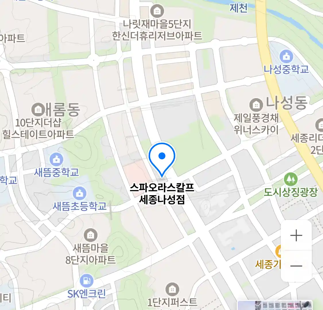 스파오라스칼프 세종나성점 위치