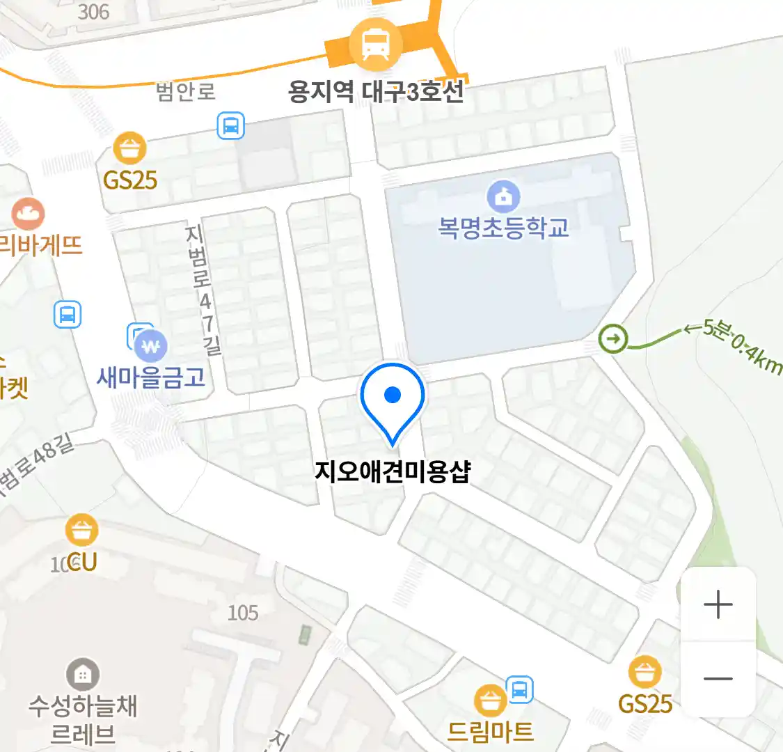지오애견미용샵 위치