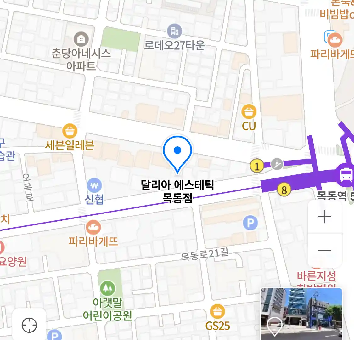 달리아 에스테틱 목동점 위치