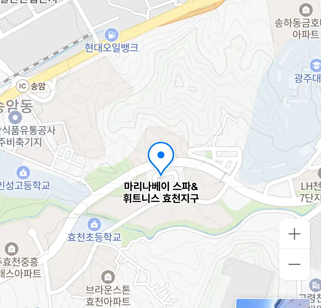 마리나베이 스파&휘트니스 효천지구 위치