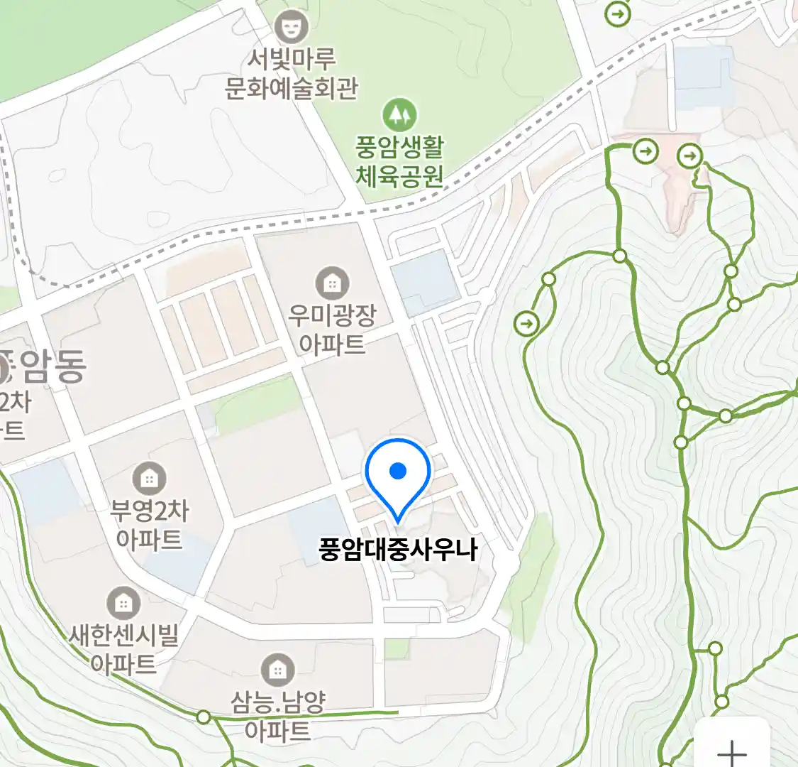 풍암대중사우나 위치