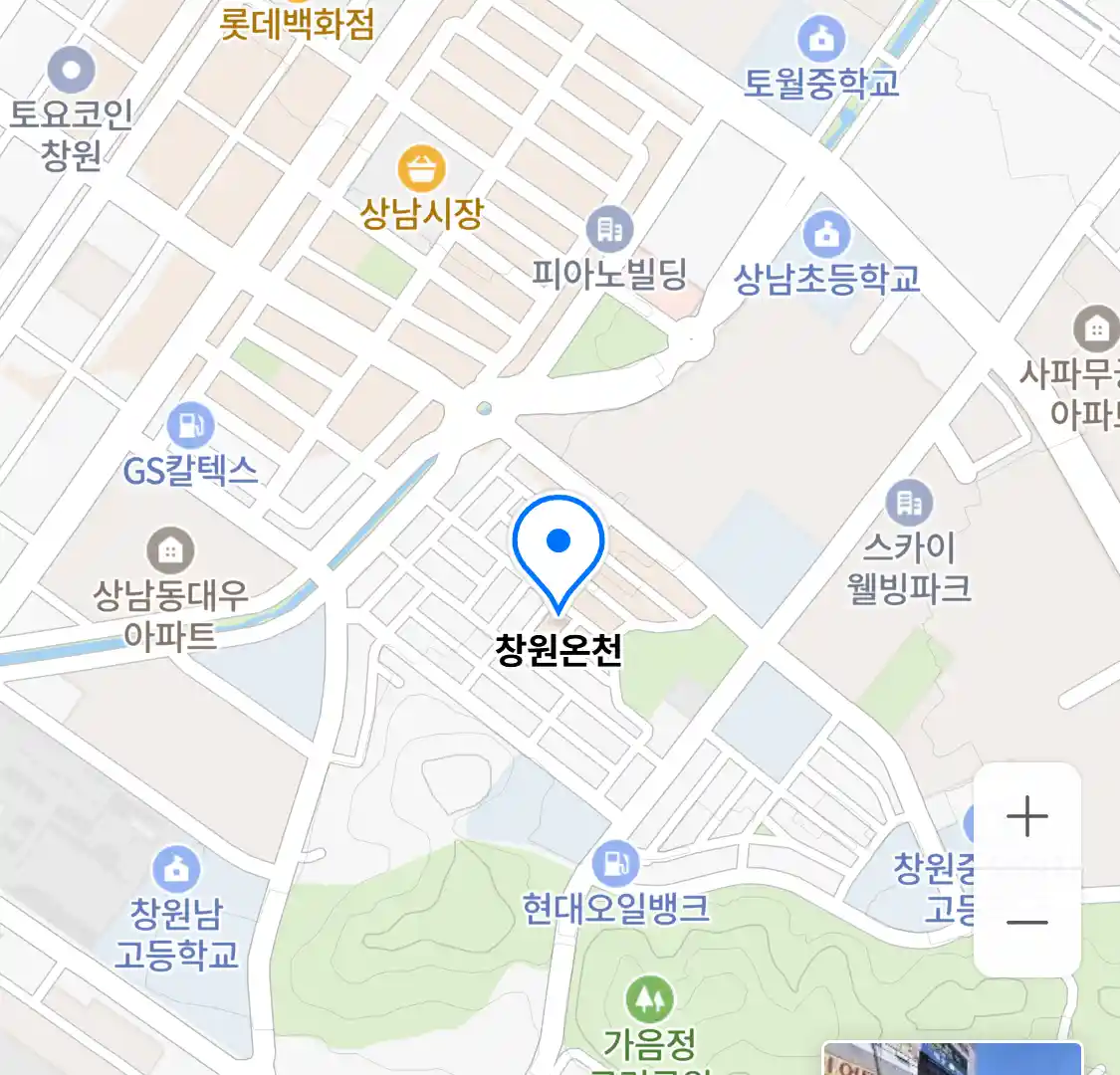 창원온천 위치